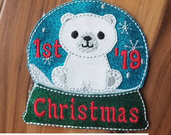 Polar Bear Christmas Ornament, Bear Ornament,  Kids Ornament, Personalized Ornament, Custom Bear Ornament, Polar Bear Ornament, Bear