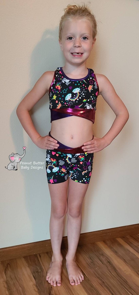 Traje de porristas traje de recorte de chicas unicornio - Etsy España Traje de porristas traje de recorte de chicas unicornio - Etsy España