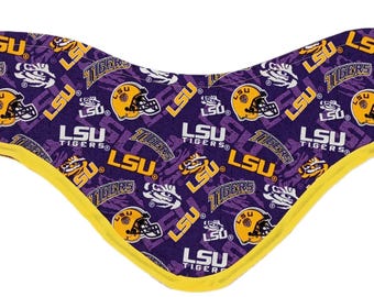 College Football Thyroid Shield Covers, LSU on Purple, Tigers Lead Cover, Scrub Tech Accessory, Radiology Life