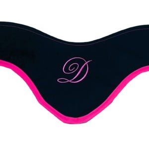 Protectores de tiroides personalizados, monograma de una sola letra, protector de plomo bordado personalizado, tela de algodón lavable, regalo de radiología