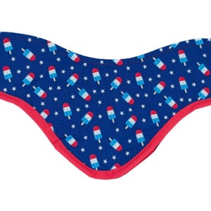 Protectores de tiroides de verano, paletas patrióticas en azul, unisex, lavables, de tela de algodón sanitario, para radiología