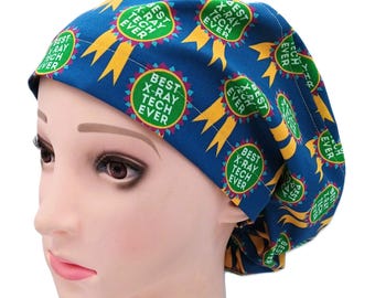 Xray Tech Scrub Hat, Radiology Print, Women's Euro Style Cap