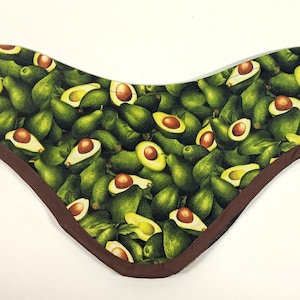 Green Avocados Novelty Cotton Fabric  Unisex Thyroid Shield Cover/Neck Cozy/Lead Accessory