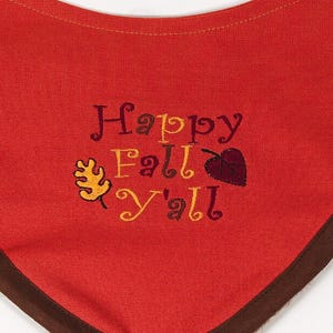 Happy Fall Y&#39;all Novelty Unisex Cotton Fabric Thyroid Shield Cover/Neck Guard