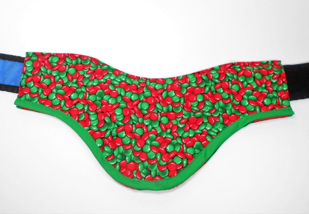 Christmas Red and Green Candies Unisex Novelty Washable Cotton Thyroid