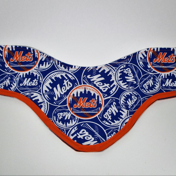 Thyroid Shield Cover/Slip NY Mets Blue and Orange Novelty Washable Fabric Radiation Neck Protection Accessory