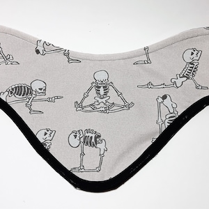 Skeletons Doing Yoga (Large Scale) Cotton Fabric Novelty Thyroid Shield Cover