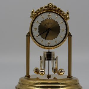 Vintage Schmid Wind-Up Clock: Miniature German Table Clock