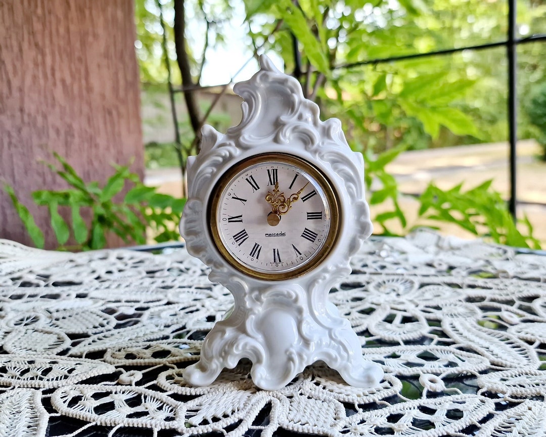 Vintage German Porcelain Clock Tirschenreuth Bavarian Etsy