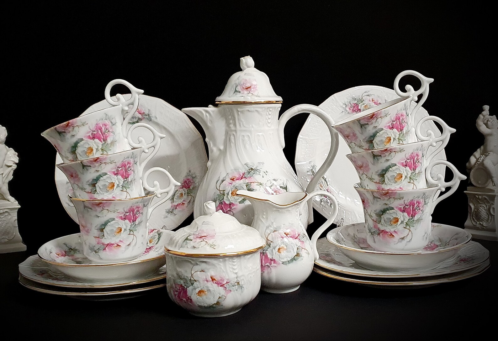Vintage Tea Pot Set PIRKENHAMMER Czech Porcelain Teapot Set Etsy