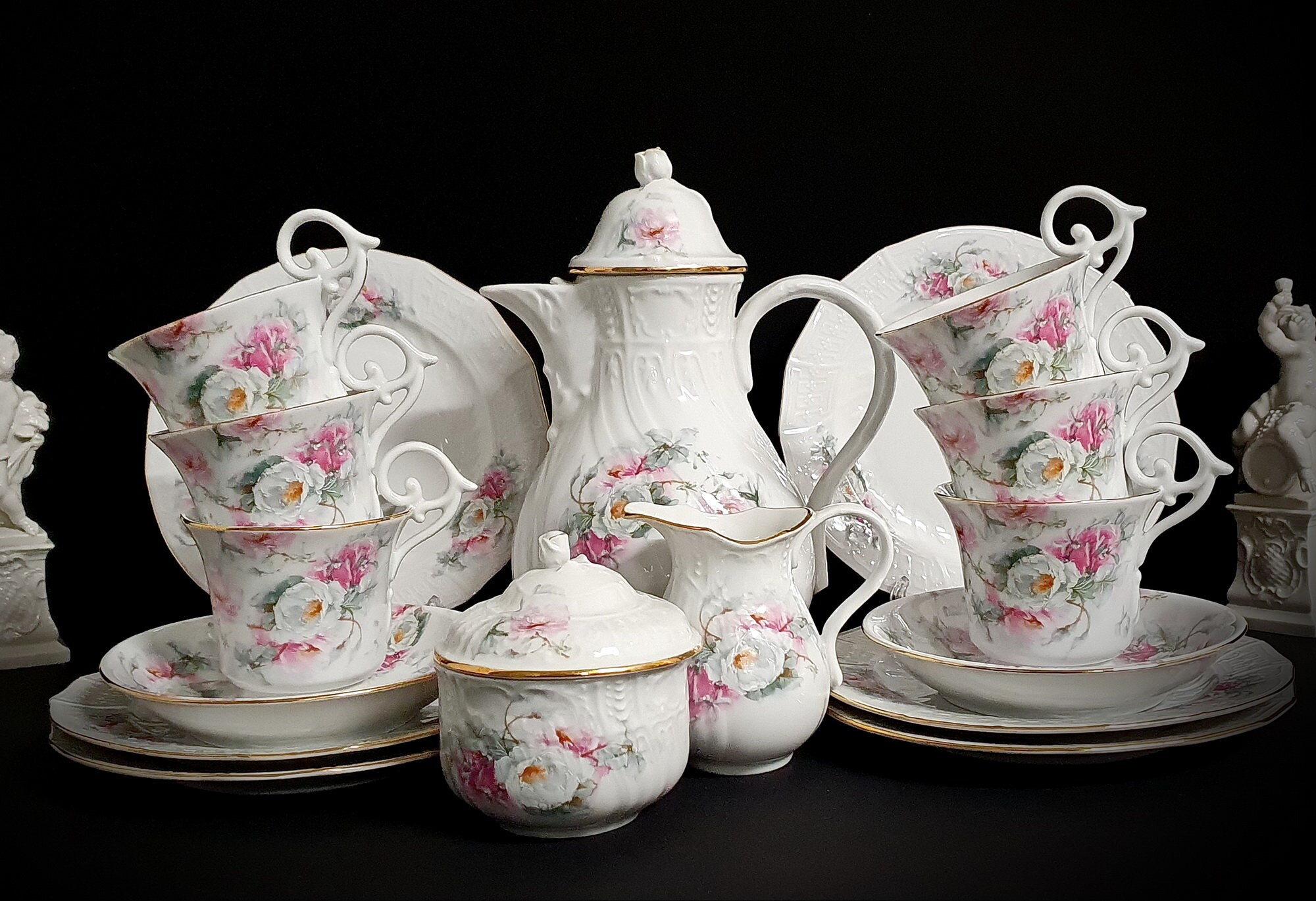 Vintage Tea Pot Set PIRKENHAMMER Czech Porcelain Teapot Set Etsy