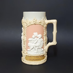 1874 - 1909 Antique Villeroy & Boch Beer Stein: German Collectible Tankard (1 L)