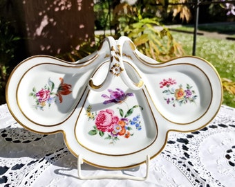 1920-1935 Limoges Assiette de service - Bol cabaret - Giraud Limoges Chine - Porcelaine française - Peint à la main - Cadeau pour elle - Dessus - 30 cm x 17 cm