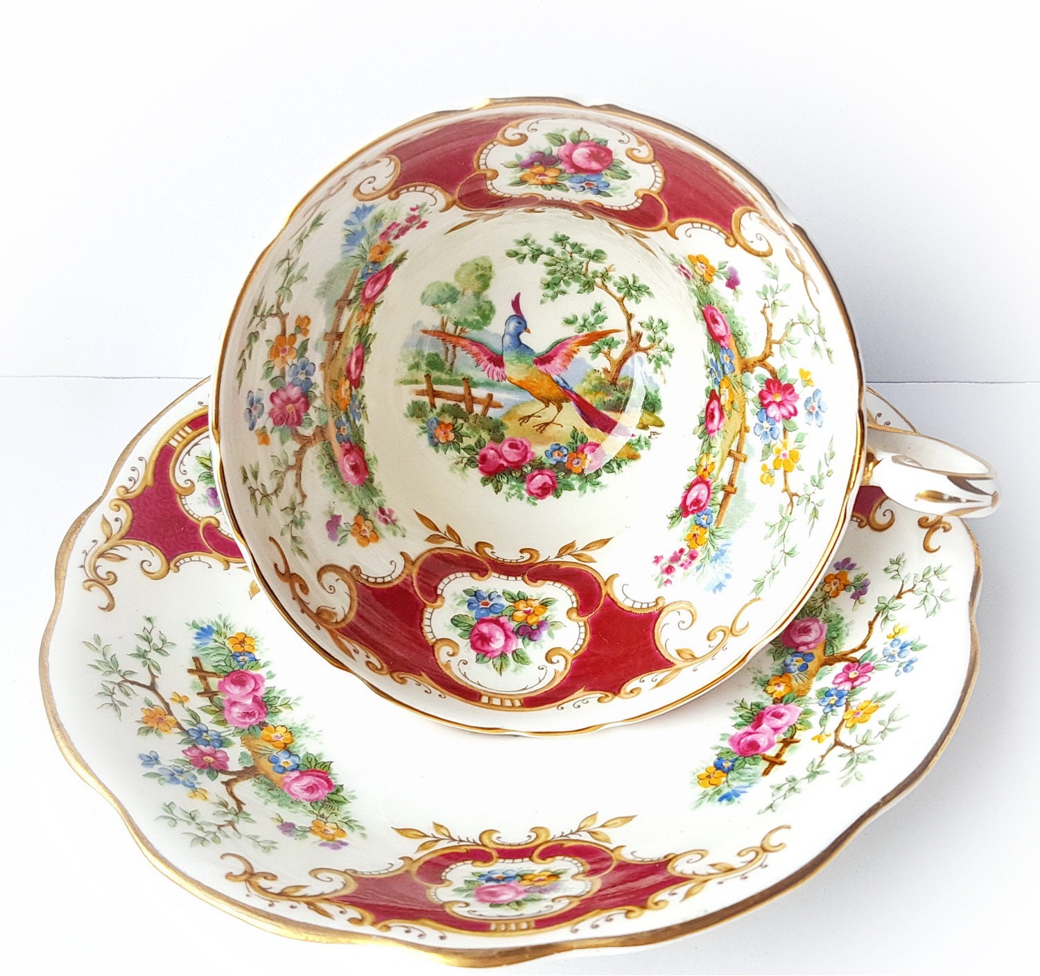 Porcelaine anglaise vintage tasse à thé en Duo Foley tasse et Etsy