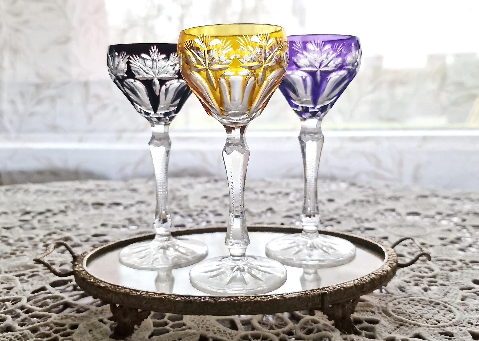 Bunte crystal gläser