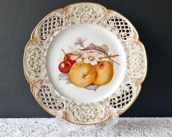 Antique KPM Porcelain Dessert Plates, Fruit Motif, Set of 5 - Etsy