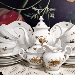 Porcelain gold pattern, germany tea