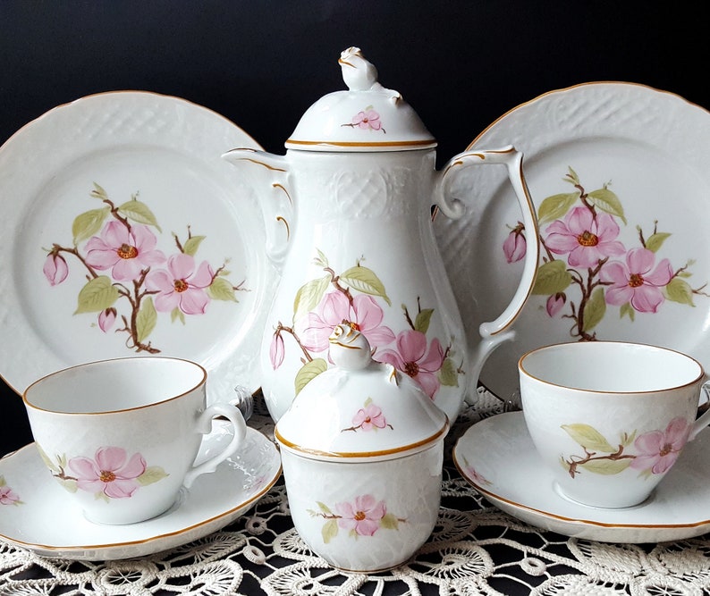 Lovely Vintage Tea Pot Set Schumann Arzberg German Porcelain Etsy
