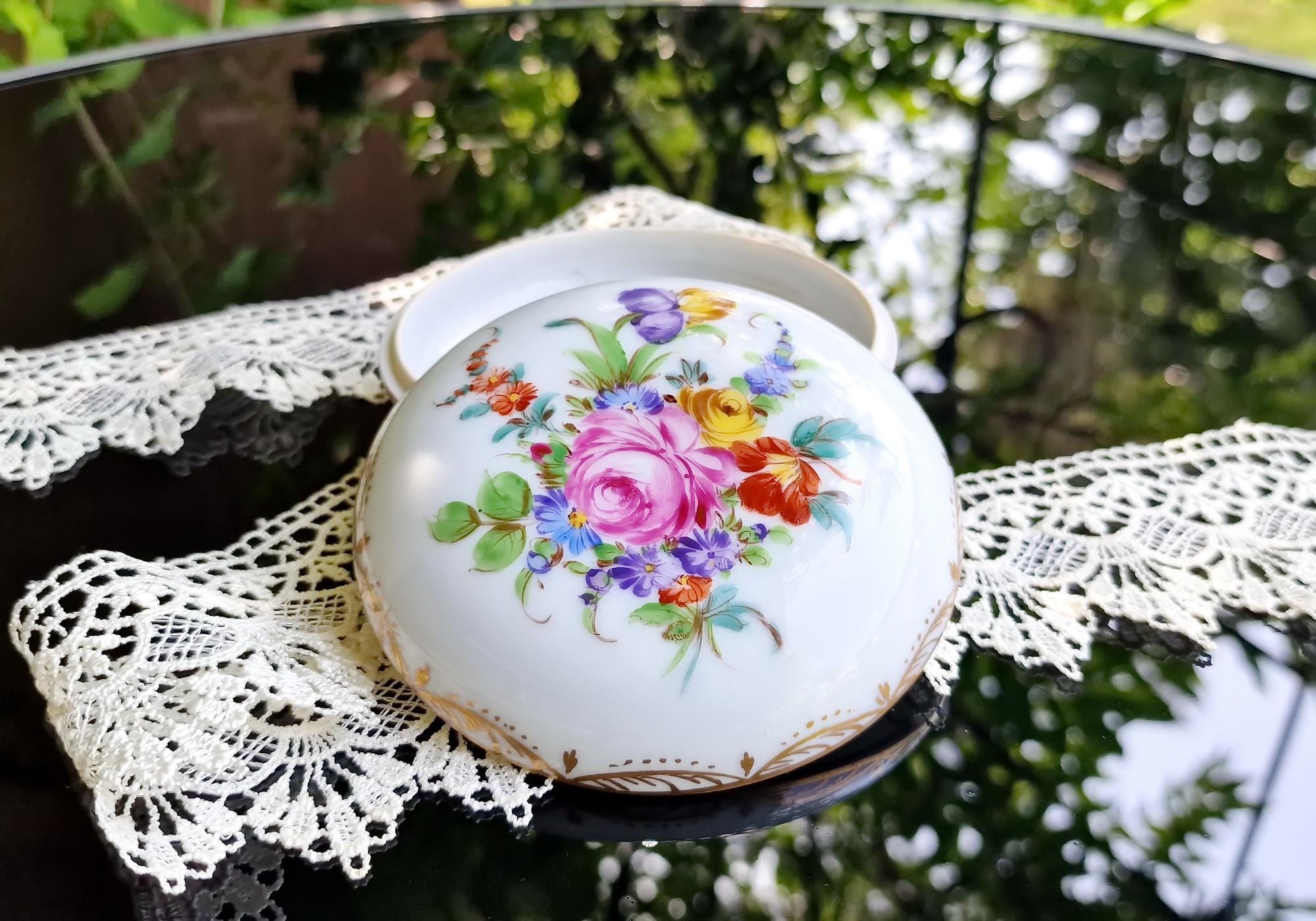 Dresden Trinket ドレスデン葉型器 Dresden Trinket Box - Etsy