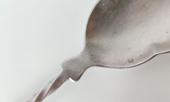 Paire De Couverts à Salade – Fourchette Et Cuillère – Métal Argenté – 25,5 Cm