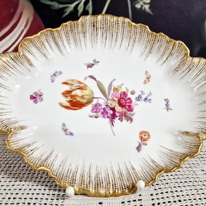 1930s KPM Berlin Porcelain - KPM Berlin Platter - Hand Work - Hand Painted - Collectible China - Wedding Gift - German Porcelain