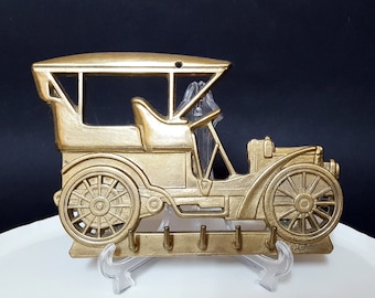 Vintage Brass Car Wall Hook: Retro Key Holder, Retro Hanger Nursery Decor, Germany