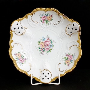 Vintage Lindner Servierplatte: Florale bayerische Servierschale