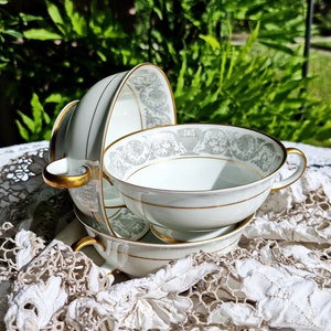 Tazze da zuppa vintage Rosenthal (set da 3): fine porcellana tedesca, porcellana bavarese 250 ml