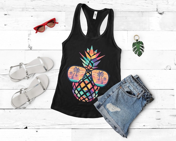 Summer Tank Top Summer Pineapple Tank Top Pineapple Shirt | Etsy