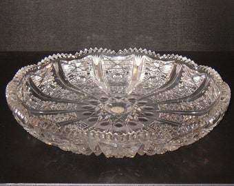 Vintage Swarovski Crystal Bowl • Elegant Cut Glass Centerpiece • Original Medium Home Décor • Collectible Gift Idea