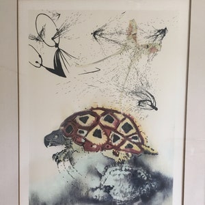 Dalí Lithograph 'the Mock Turtle' – Signed & Numbered P 137/250
