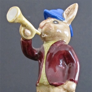 Royal Doulton Bunnykins &#39;Rise and Shine&#39; Tableware Figurine - Rare 1974 Vintage Porcelain Bunny