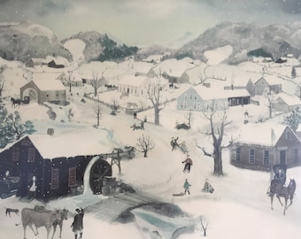 Grandma Moses Folk Art Print 