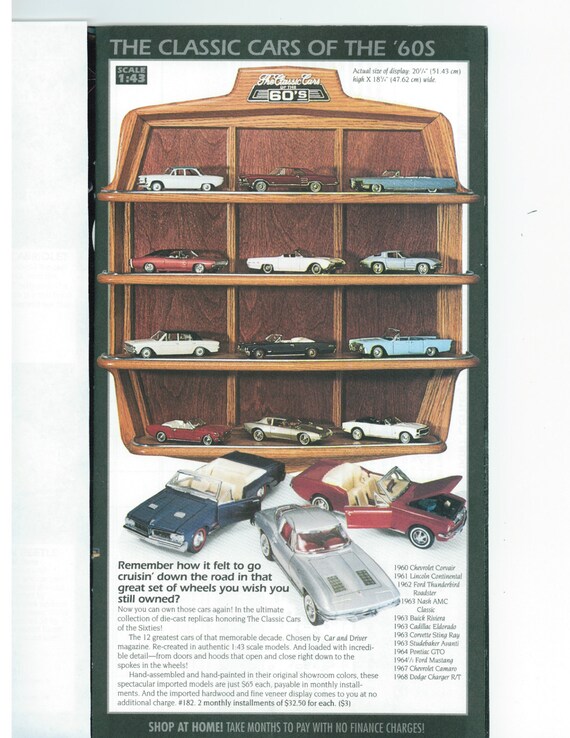 Vintage 1960s Car Die-cast Set – Complete 'cars of the Sixties