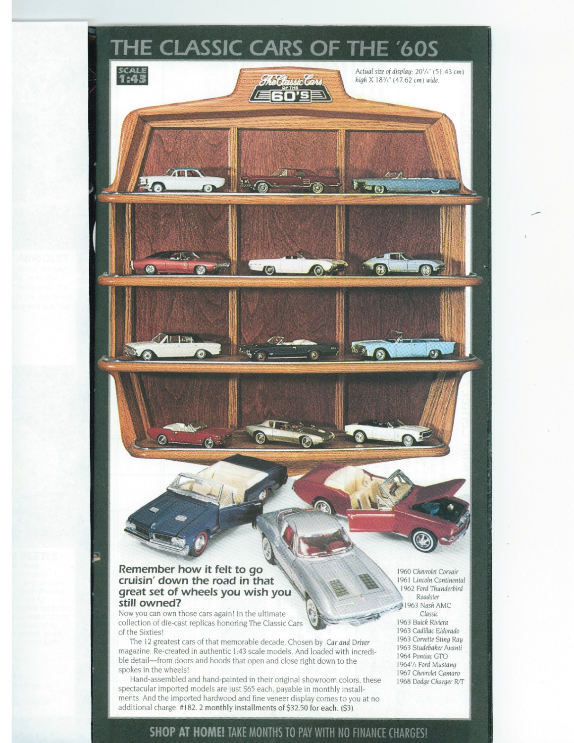 Vintage 1960s Car Die-cast Set – Complete 'cars of the Sixties