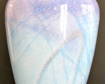 Michael Nourat Original Lavender Opal Glass Urn Vase, Signed, MV 142, 1989