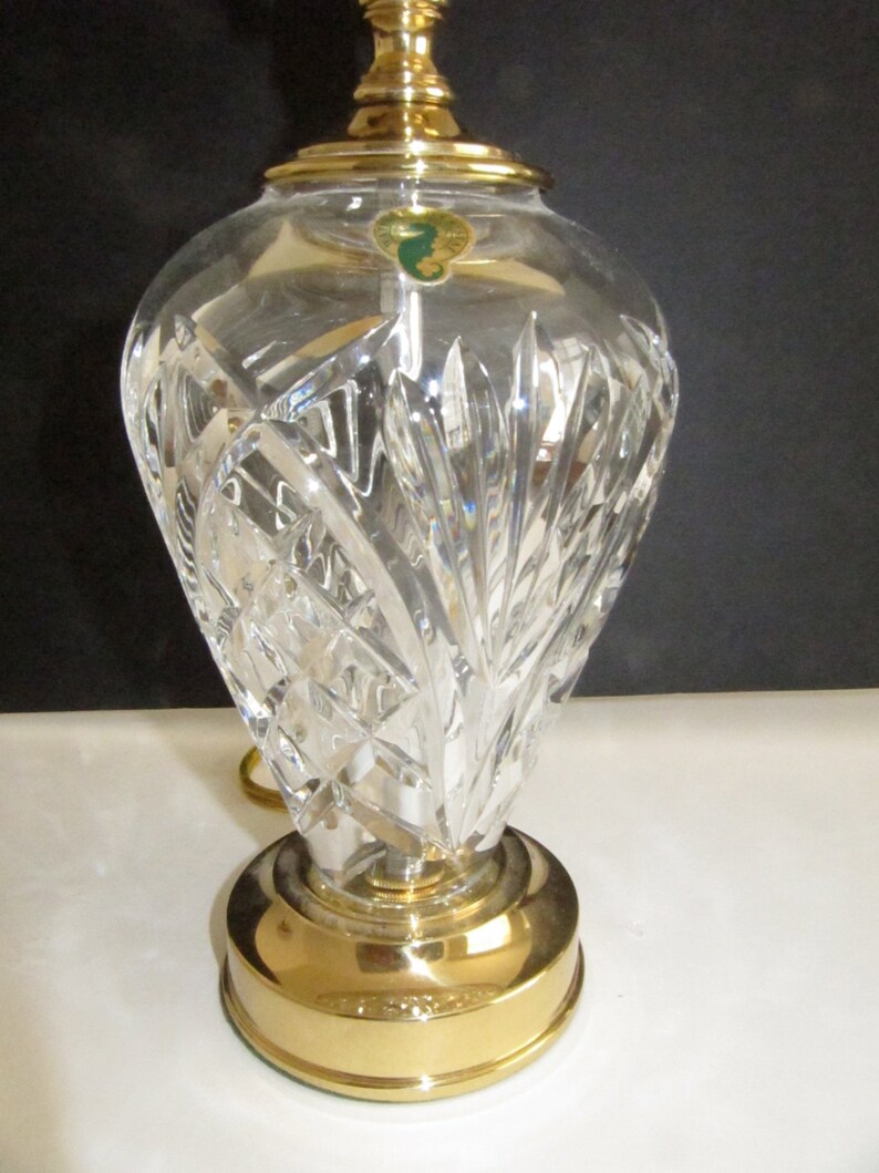 Waterford Vintage Crystal Kilkenny Accent Lamp Etsy