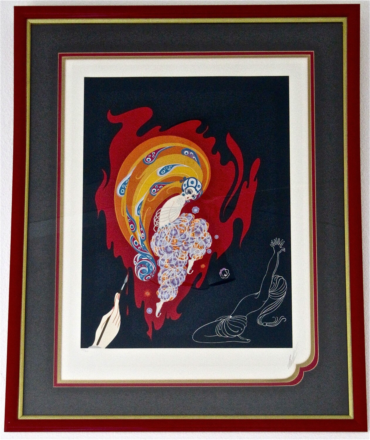 ERTE エルテ 『Oriental Tale』1982年エルテ直筆サイン Erte Serigraph 'oriental Tale' 1982 – Signed, Numbered 24/300
