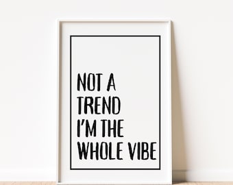 Modern Wall Art - Funny Typography Print - Minimalist Black and White Decor - Digital Download Poster - Boss Babe Printable - Gift for Her