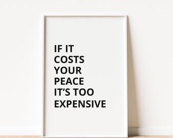 Minimalist Motivational Wall Art Print Black and White Printable Quote Office Bedroom Living Room Decor Poster Digital Download Art Print