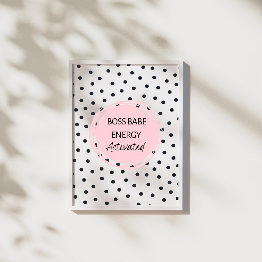 Boss Babe Printable Wall Art – Motivational Quote Print for Women ...