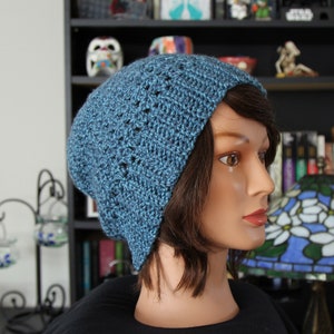 Blue Hat / Beanie - free shipping - fall - back to school - hippie hat - winter warm comfy cap - gift for him tight hat