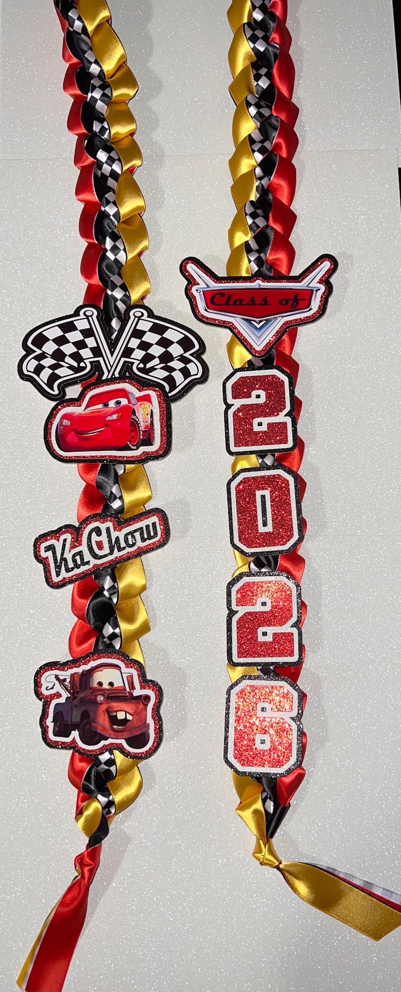 Cars Graduation Lay Cars Graduation Lei Lightning Mcqueen Mater Ribbon Lei - Etsy