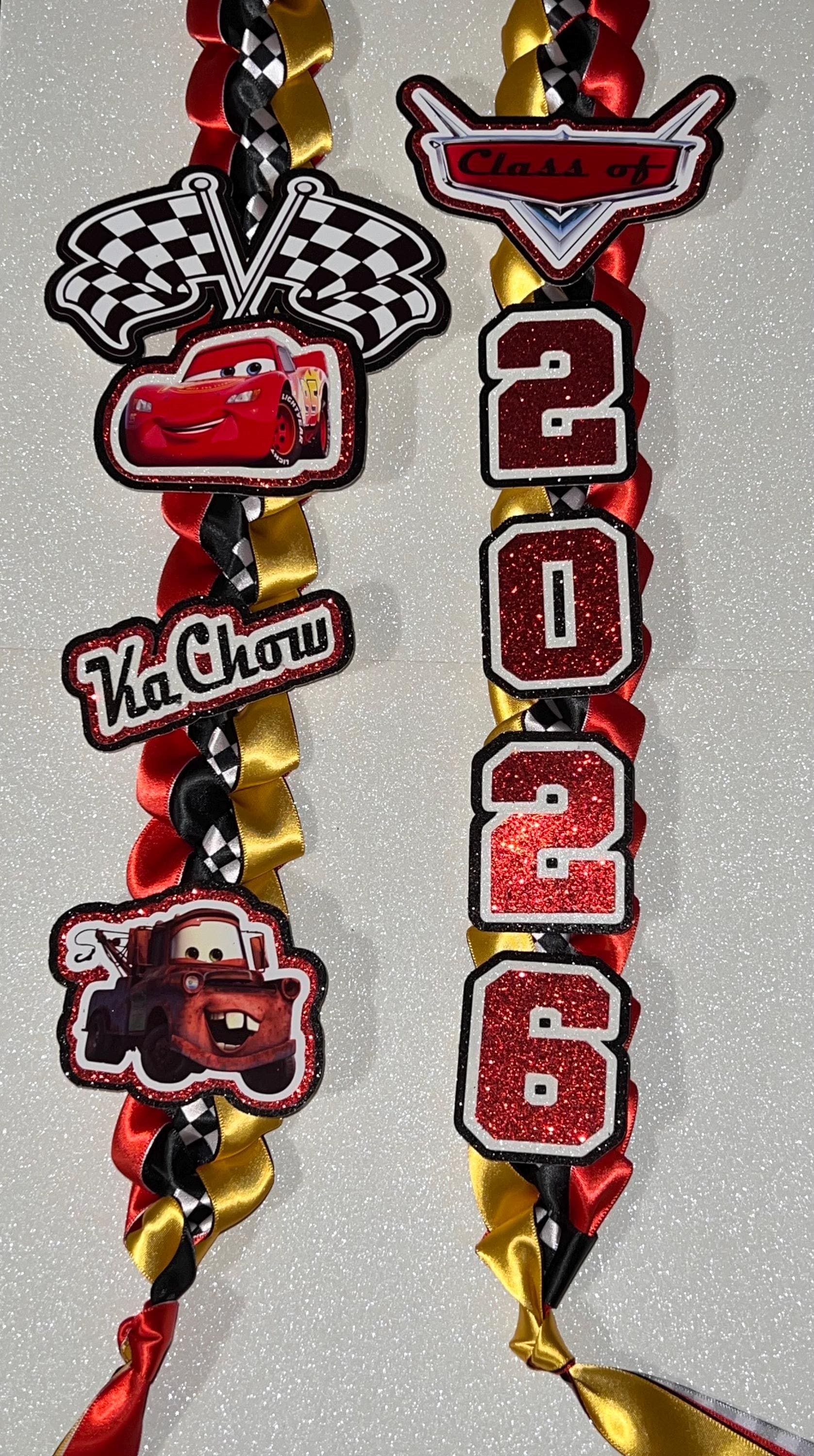 Cars Graduation Lay Cars Graduation Lei Lightning Mcqueen Mater Ribbon Lei - Etsy