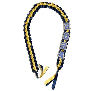 Graduation Lei Promotion Gift Lei Senior Night Gift Lei Braided Ribbon Lei Graduation Ribbon Lei Graduate 2025