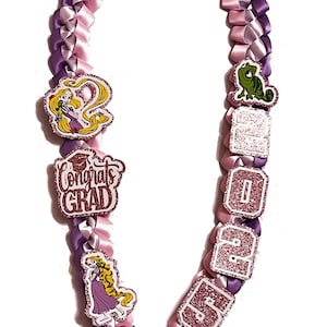 Collar de graduación Rapunzel ~Tangled~, collar de cinta, collar personalizado, collar de letras, niño, niña, regalo, personalizado con nombre, hecho a mano, por encargo