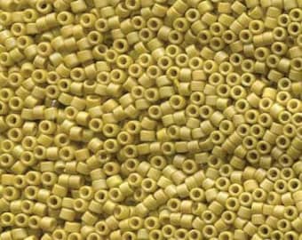 Delica - Frosted Opaque Glazed Rainbow Yellow - Seed Beads - Size 11 - Miyuki - 7.2 Gram - Tube - DB2302-TB