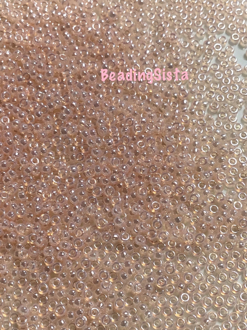 Seed Beads Pink Pearl Ceylon Size 15 Miyuki 8.2 Gram Tube 15-9519-TB image 2