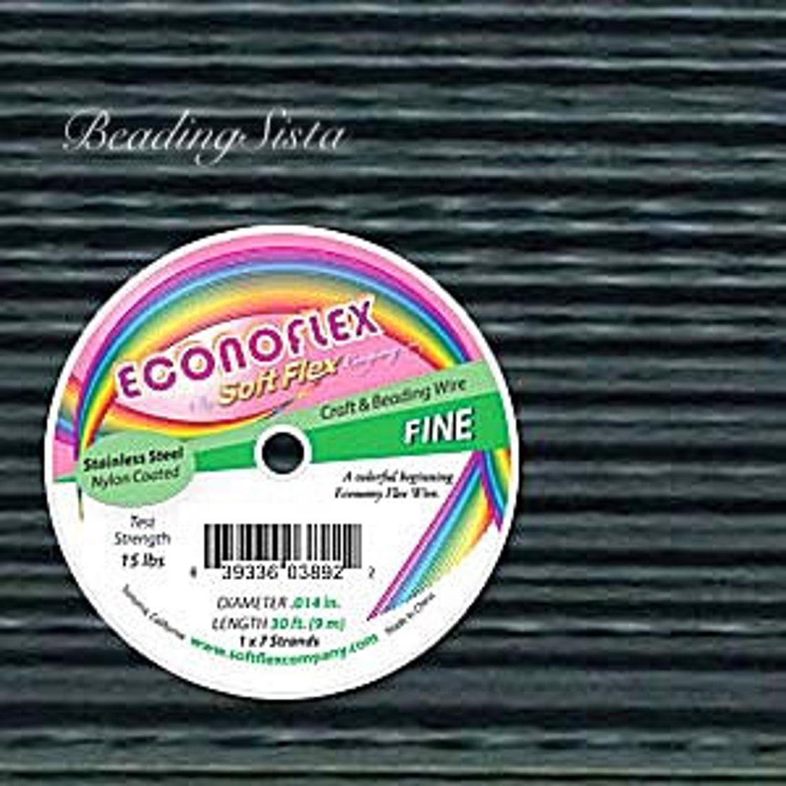 Econoflex Midnight Black Soft Flex Beading Wire Fine Etsy