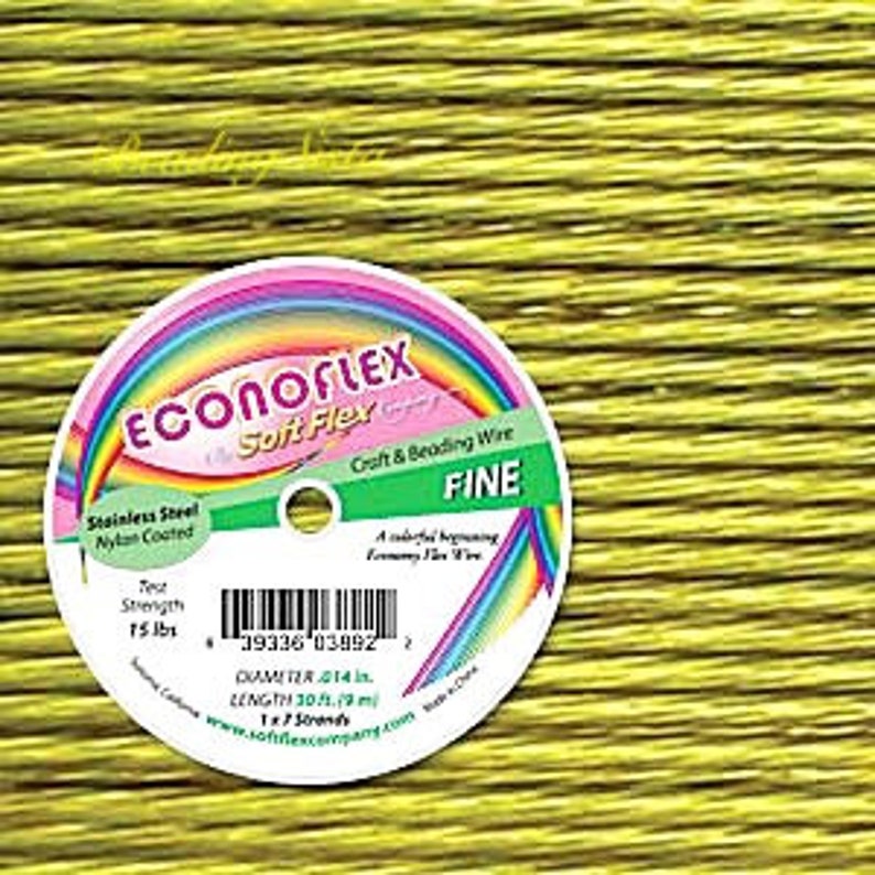 Econoflex Spring Green Soft Flex Beading Wire Fine Etsy